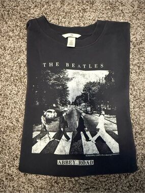 H&M Black Beatles Abbey Road Graphic Sweatshirt